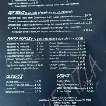 New York Grand Pizza - Menu - Pizza Near Me - Humble, Texas New York Grand Pizza - Menu - Pizza Near Me - Humble, Texas