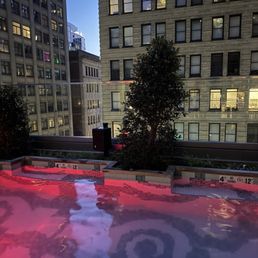 Pool at nighttime