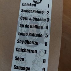 Triciclo Peru Express - Empanada choices