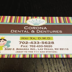 Corona Dental & Dentures - Business card
