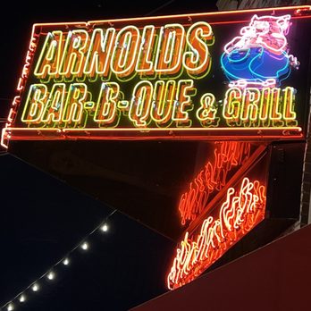 Arnolds BAR-B-QUE & Grill - Neon sign out front. - Barbeque Near Me - Memphis, Tennessee