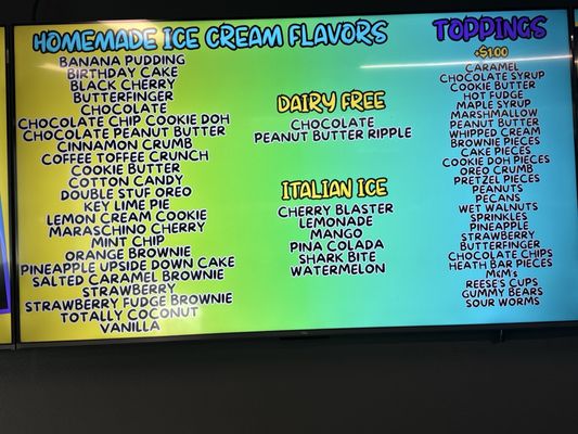 Menu photo 1 The Cup & Cone Surfside Beach, SC