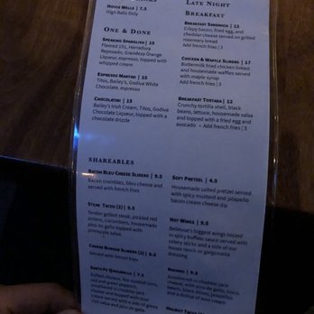 Central Bar + Restaurant - Late night happy hour menu (December 2019) - American Near Me - Bellevue, Washington