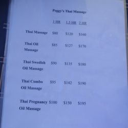 Peggy's new prices starting 4/19/23