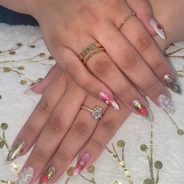 Gelx nails, all hand painted designs Gelx nails, all hand painted designs