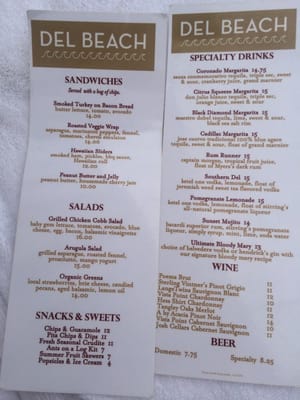 Menu photo 3 Del Beach Bar Coronado, CA Menu photo 3 Del Beach Bar Coronado, CA