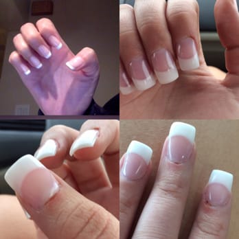 Lena's Nails - First picture is what I asked for, the next three are what I got with the dried up blood from her scraping my cuticles so hard. - Nail Salons Near Me - Castro Valley, California Lena's Nails - First picture is what I asked for, the next three are what I got with the dried up blood from her scraping my cuticles so hard. - Nail Salons Near Me - Castro Valley, California