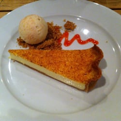Y Polyn - Custard Tart with Ginger Crumble and Plum Ripple Icecream