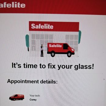Safelite AutoGlass - The email I received on the day of showing who my technician would be. - Auto Glass Services Near Me - Oak Lawn, Illinois Safelite AutoGlass - The email I received on the day of showing who my technician would be. - Auto Glass Services Near Me - Oak Lawn, Illinois
