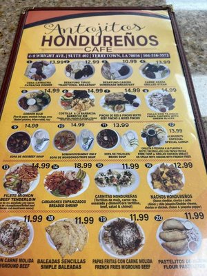 Menu photo 1 Antojitos Hondureños Café Terrytown, LA Menu photo 1 Antojitos Hondureños Café Terrytown, LA