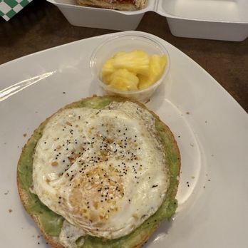 Caribbean Sunrise - Best avocado toast I've ever had! It's on a special large round English muffin bread. I swear it was about 7 inches. - Breakfast & Brunch Near Me - Holland, Michigan Caribbean Sunrise - Best avocado toast I've ever had! It's on a special large round English muffin bread. I swear it was about 7 inches. - Breakfast & Brunch Near Me - Holland, Michigan