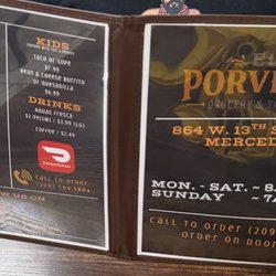 El Porvenir - Menu cover
