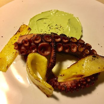 L'Anice Stellato - Grilled octopus with avocado yogurt sauce. - Italian Near Me - Venezia, VE L'Anice Stellato - Grilled octopus with avocado yogurt sauce. - Italian Near Me - Venezia, VE