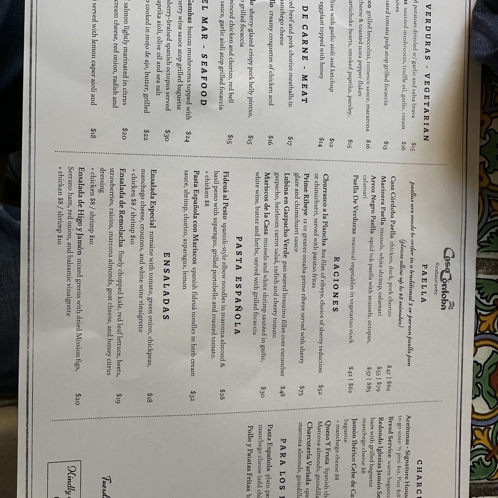 Casa Córdoba - Menu - Spanish Near Me - Montrose, California Casa Córdoba - Menu - Spanish Near Me - Montrose, California