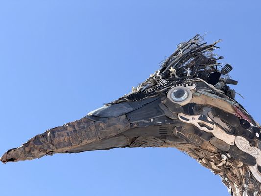Recycled Roadrunner Sculpture by null