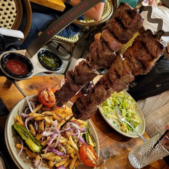 The Olive Restobar - Kings Kabob:ribeye steaks were overcooked, dry n flavorless (ordered medium rare.) Fries were soggy. Presentation A+++ - Mediterranean Near Me - Downey, California