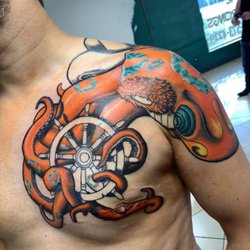 The Tattoo Emporium - Work in progress of some scar coverups. Work by Ben.