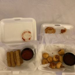 Mozzarella Sticks - Regular (6 Pieces) Boneless Buffalo Wings - Half Pound