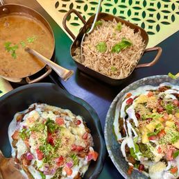 DAL TADKA, AAM PALAK CHAAT, SAMOSA CHAAT DAL TADKA, AAM PALAK CHAAT, SAMOSA CHAAT