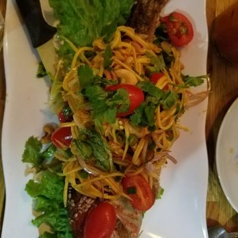 Ayada Thai - F 3 Fried Fish with Green Mango Sauce is so good - Thai Near Me - Elmhurst, New York