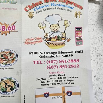 China Hot Express - Menu April 2023 - Chinese Near Me - Orlando, Florida China Hot Express - Menu April 2023 - Chinese Near Me - Orlando, Florida