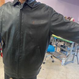 leather jacket alteration (before)
