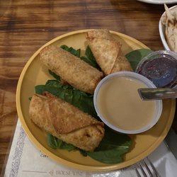 Lazy Hound - Weekly Egg roll special!!  This week was thanksgiving egg rolls!  Normal order is four!  I ate one!!
