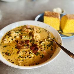 Abel's Lobster - Lobster stew with corn bread