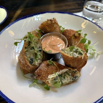 Bosscat Kitchen & Libations - SPINACH + ARTICHOKE EGGROLLS - Bars Near Me - Orange, California