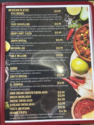Menu photo 5 Mexico Lindo San Angelo, TX