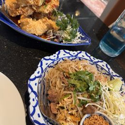 Pad Thai and crispy fish Pad Thai and crispy fish