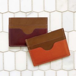 Leather Art Center - Learn how to make a hand stitched leather card holder.