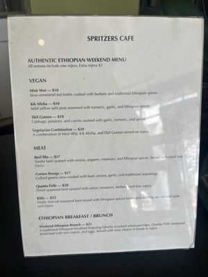 Menu photo 1 Spritzers Cafe Alameda, CA Menu photo 1 Spritzers Cafe Alameda, CA