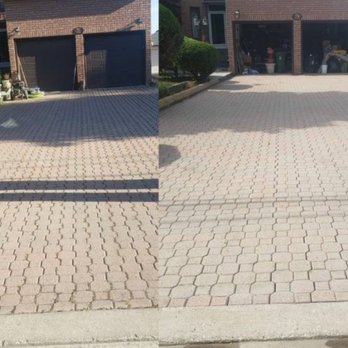 Interway Wash - This beautiful driveway had a makeover done. Only took us one day to remove all the weeds and moss that were taking over - Pressure Washers Near Me - Caledon East, Ontario