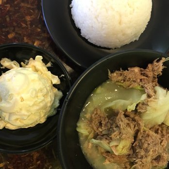 Kehau's Kitchen - Kalua pork with cabbage and rice $10 - Hawaiian Near Me - Aiea, Hawaii