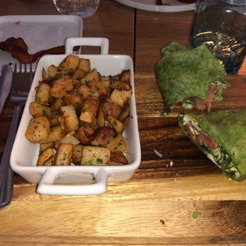 Cafe Wild - Go Green Burrito but I made my concoction!! Smoke salmon, goat cheese and bell peppers added - Breakfast & Brunch Near Me - Manhattan Beach, California Cafe Wild - Go Green Burrito but I made my concoction!! Smoke salmon, goat cheese and bell peppers added - Breakfast & Brunch Near Me - Manhattan Beach, California