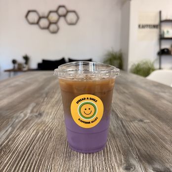 Kaffeine Alley - Ube Latte - Coffee & Tea Near Me - Anaheim, California Kaffeine Alley - Ube Latte - Coffee & Tea Near Me - Anaheim, California