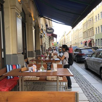 Studiobar - View of the other outside tables as we looked down the street from where we were sitting - Cocktail Bars Near Me - Dresden, SN