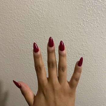 Milano Nail Spa Galleria - gel full set. almond shaped. - Nail Salons Near Me - Houston, Texas