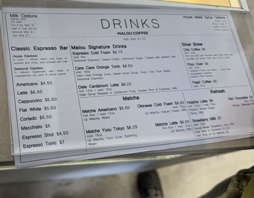 Menu photo 8 Malou Coffee Los Angeles, CA