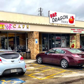 Fat Dragon - Cajun on the left, great cake sliced to the right, and then more cupcakes further right. - Asian Fusion Near Me - Austin, Texas Fat Dragon - Cajun on the left, great cake sliced to the right, and then more cupcakes further right. - Asian Fusion Near Me - Austin, Texas