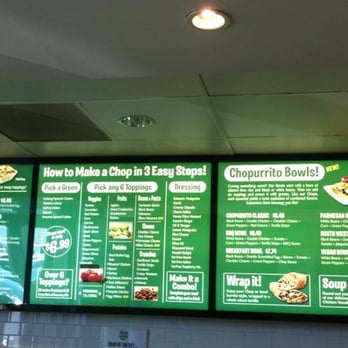 Chop Stop - The Menu! - Salad Near Me - Burbank, California
