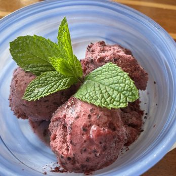 Schooners Monterey - Blueberry basil gelato sorbet - Seafood Near Me - Monterey, California Schooners Monterey - Blueberry basil gelato sorbet - Seafood Near Me - Monterey, California