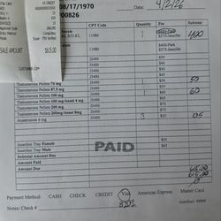 Jennifer Y Park, MD FACOG - Most recent invoice