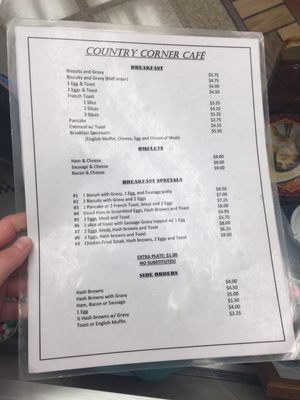Menu photo 2 Country Corner Cafe Piedmont, SD
