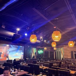 It's got a stage for comedy nights. It's got a stage for comedy nights.