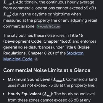 Market Tavern - decibel level and municipal code - New American Near Me - Stockton, California