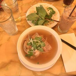 Brisket pho and Coffee Brisket pho and Coffee