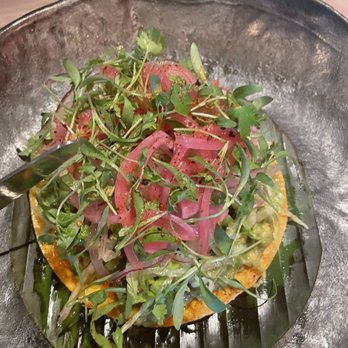 Tia Carmen - Tostada with beef & bone marrow - New American Near Me - Phoenix, Arizona Tia Carmen - Tostada with beef & bone marrow - New American Near Me - Phoenix, Arizona