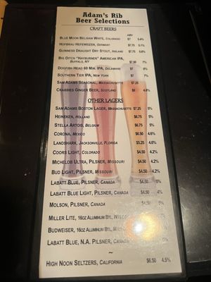 Menu photo 4 Adam's Rib Restaurant Snyder, NY